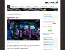 Tablet Screenshot of monoxyd.de